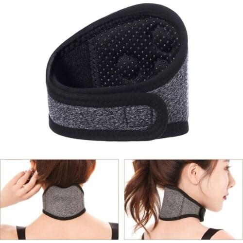 New Tourmaline Neck Support Self-heating Magnetic Pain Relief Therapy Wrap Protect Neck Massager Heated Pads For Neck Pain
