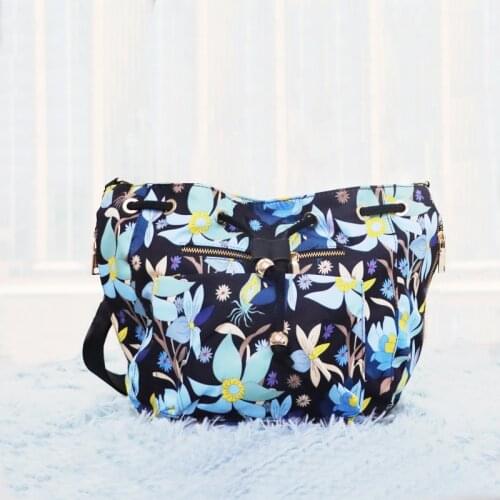 2021 New Nylon Drawstring Shoulder Bucket Bags Camouflage Large-capacity Casual Messenger Tote Bags Pink womens handbags