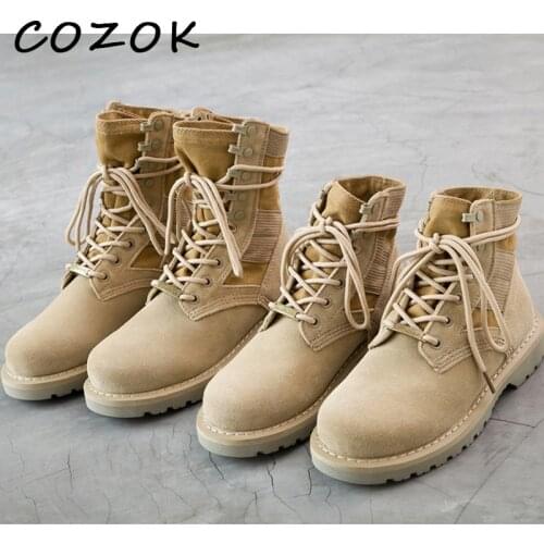 Lovers' Shoes Outdoor Casual Hiking Boots Fashionable Ankle Boots Womens Combat Boots Mens Thick Bottom Round Toe Booties 2021
