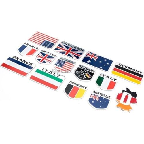 By DHL or Fedex 1000pcs 3D Metal Germany German National Flag Badge Car Front Grill Grille Emblem Sticker Racing Sports Decal