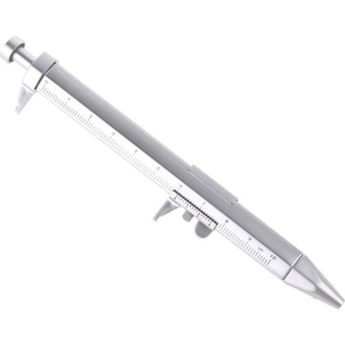 Plastic Ballpoint Pen Vernier Caliper Ruler Multifunction 2in1 Gel Pens Rules Y1AD