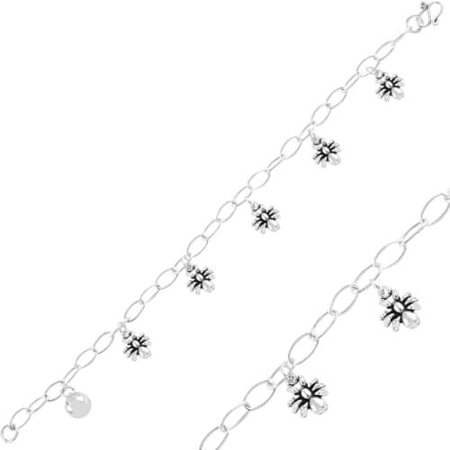 Silver 925 Sterling Dangle Spider & Zilli Ball Sterling Bracelet