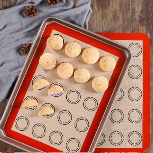 Silicone Macaron Baking Mat for Bake Pans Macaroon/Pastry/Cookie Making Professional Grade Nonstick Large Size for Cake Cookie