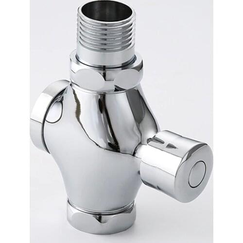 Toilet Flush Valve Copper Flushing Valve Hand Pressed Self Closing Flushing Valve Urinal Flushing Bathroom Sanitary Accessories