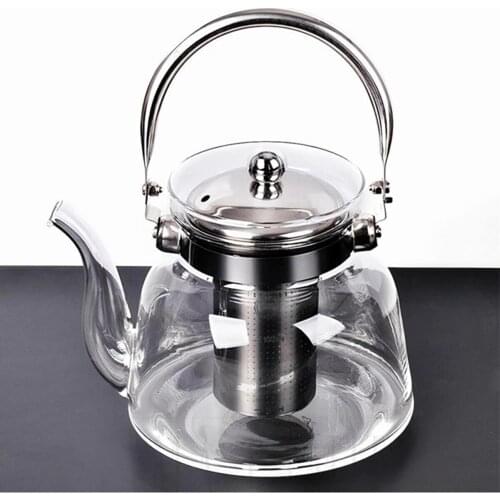 Glass Teapot heat resistant borosilicate glass teapot boiling teapot handle teapot home Tea Set Glass Teapot Pyrex Glass Teapot 1.2 l