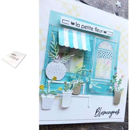 Plant Grass Flower Potted Plant Cutting Dies and Stamps Scrapbook Dariy Decoration Stencil Embossing Template Diy Greeting Card