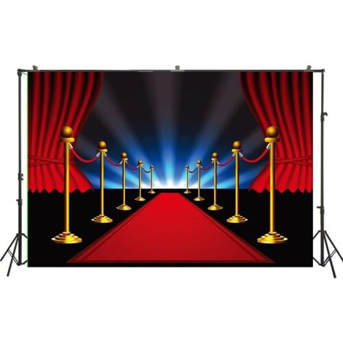HUAYI Photography Background Stage Red Carpet Vinyl Baby Shower Birthday Party Child Photocall Backdrop Photo Studio W-228