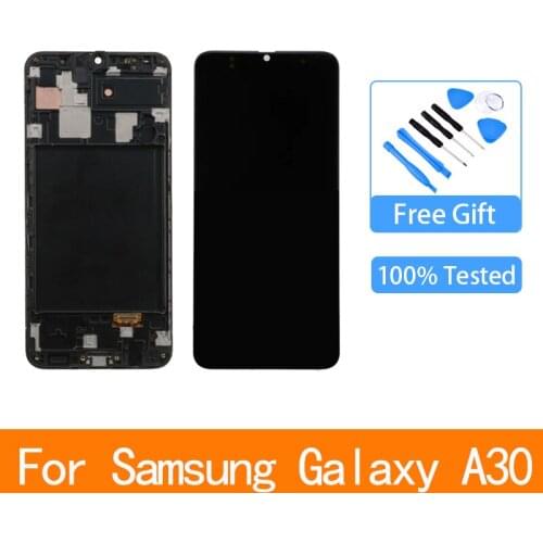 6.4“ AMOLED LCD For Samsung A30 LCD Display For Samsung A30 2019 A305 A305F A305FD LCD Screen Touch Digitizer Assembly