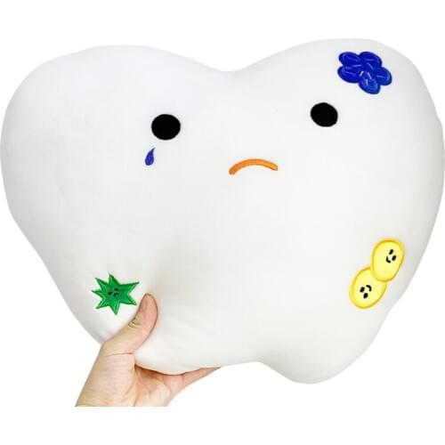 1pc Adorable Soft Tooth Shaped Pillow Cushion for Dental Clinic Toy as Dentist Gift
