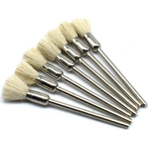 100pcs Bristle Cup Mini Brushes 2.35mm Shank Steel Wire Wheel Brushe For Rust Removal