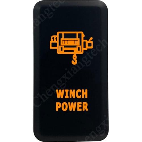 WINCH POWER Push Button Switch Orange LED For Toyota Landcruiser Hilux FJ Cruiser ON OFF Switch With Wire 12 Volt 3Amp