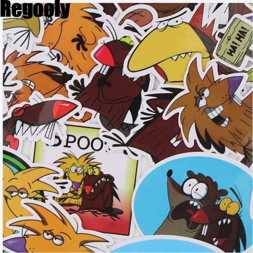 20pcs Angry Beavers Cartoon Children Stickers Skateboard Guitar Suitcase Girls Waterproof scrapbooking Sticker Kids Graffiti Toy
