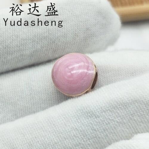2021 Valentines Day Gift Colours Pink Swirl Charm Jewelry Beads (front and Back Painted with Opaque Enamel)