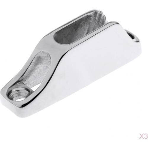 3pcs Boat Sail Fairlead Cleat Cleat Stainless Steel for 3mm-6mm Rope
