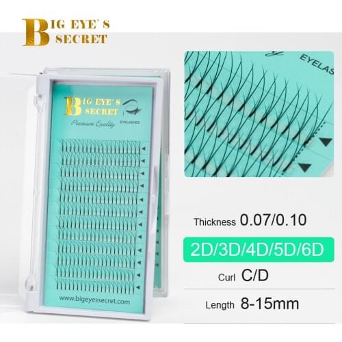Big eyes secret Premade Fans Lashes 2D 3D 4D 5D 6D Pre fanned Lashes False Eyelashes Pre Made Volume Fans Eyelash Extension