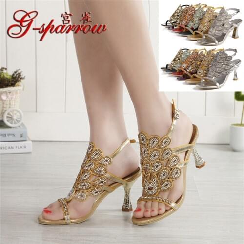 G-sparrow Woman High Quality Sexy Fashion Wedding Party Evening Dress Shoes Womens Sandals Zapatos Mujer