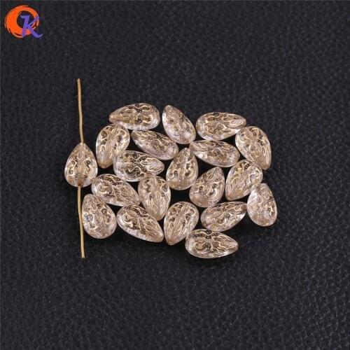Cordial Design 18x12mm 600pcs/lot (Design As Shown) Gilding Clear With Antique Acrylic Drop Shape Beads For Jewelry Making