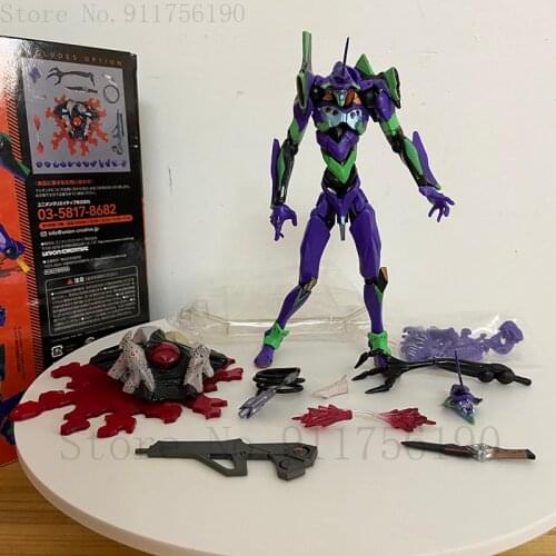Evangelion EVA 01 Figure Revoltech Yamaguchi EVA Action Figure With LED Collection Model Gift Toys Doll 15CM