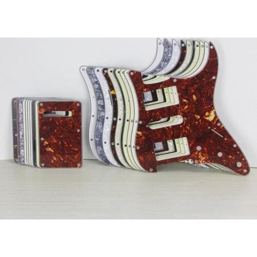 FLEOR Set of Guitar Pickguard HSH Strat Back Plate with Screws for American/Mexican Modern Standard ST, 11 Colors Available