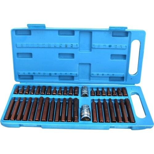Hot 40Pcs 1/2-Inch and 3/8-Inch Drive Star Torx Spline Hex Bit Socket Set Tool Kit