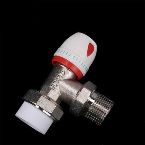 All Copper Ppr Temperature Control Valve Straight Angle Radiator Radiator Manual Regulating Valve 4 Points 6 Points 1 Inch