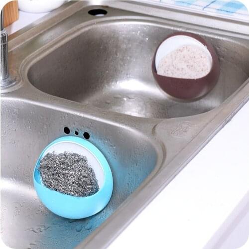 Kitchen Storage Box Sponge Drain Dry Organizer Convenient Useful Bathroom Soap Storage Box Container Plastic Box
