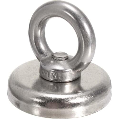 57KG Recovery Magnet Strong Pull Sea Fishing Diving Treasure Hunting Magnetic Materials Hardware Tools 48mm x 40mm