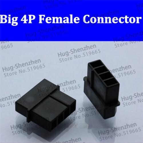 Molex black big 4P 4D 4pin female for PC computer ATX IDE Power connector plastic shell Housing for male terminal pins