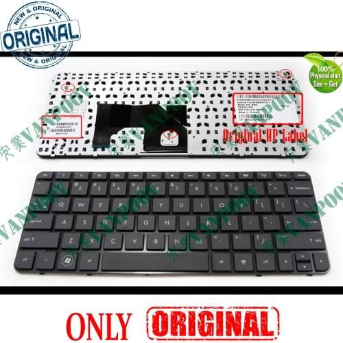 New Notebook Laptop keyboard for HP Mini210 Mini 210 210-1000 2102 Black US version with frame - 588115-001, AENM6U00310