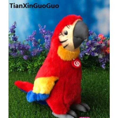 New arrival about 26cm lovely red parrot bird plush toy soft doll birthday gift w0900
