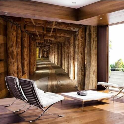 Beibehang Custom Wallpaper House Decorative Mural 3d Wood Tree Tree Extension Space TV Sofa Room Background Wall 3d wallpaper