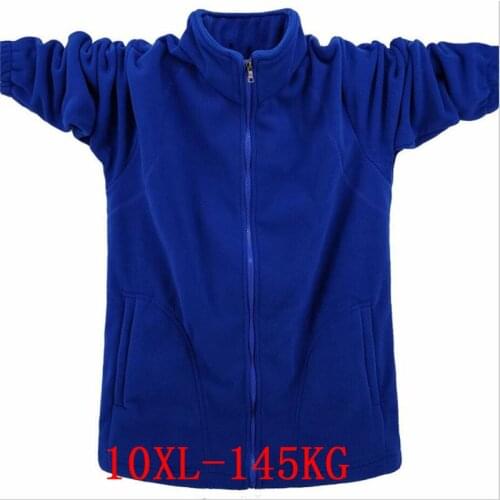 Autumn men Plus size sweatshirt hoodies fleece sports coat zipper man oversize 8XL 9XL 10XL sweatshirts large size clothing 58