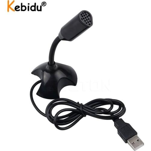 Kebidu Portable USB Microphone Stand Mic Studio Speech With Holder For Microfono Computer Microphones For PC Laptop Mac