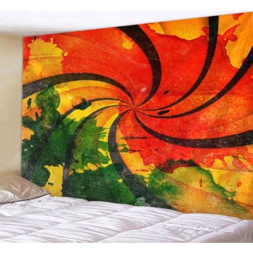 Stereo Watercolor Rotation Bohemian Hippie Tapestry Mandala Wall Decorative Wall Hanging Background Cloth Beach Towel 150x130cm