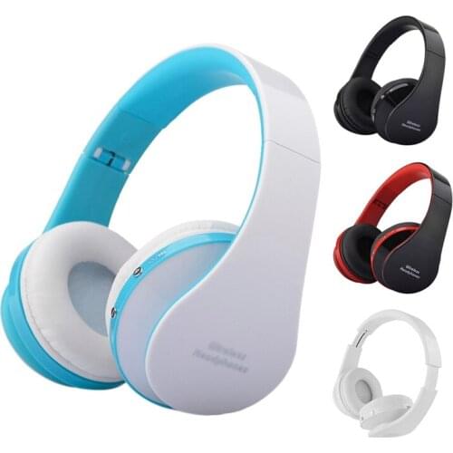 NX-8252 Folding Wireless Headphone with Mic Stereo Head-Mounted Wireless Headset for iPhone/iPad/PC
