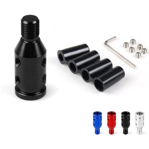 Universal Car Manual Gear Shift Knob Adapter M12x1.25 Aluminum Threaded Shifter with Wrench Screws Hoses Kits