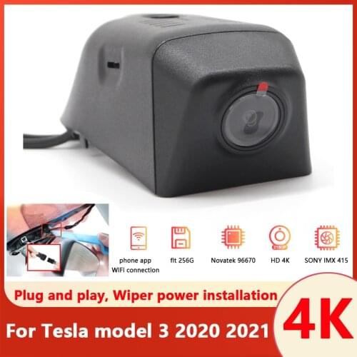 Car Driving Recorder Easy to install For Tesla model 3 2020 2021 Car DVR Wifi Video Recorder Dash Camera high quality Full hd 4K