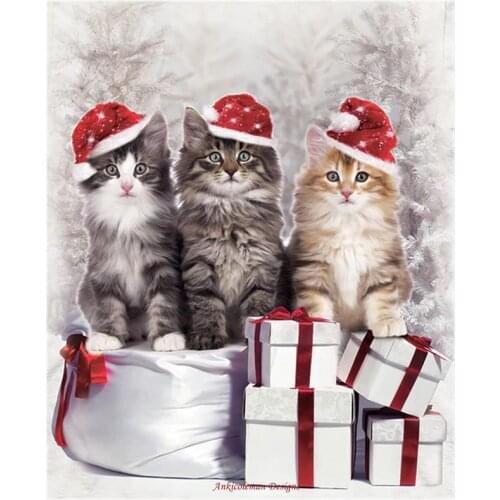 Embroidery Counted Cross Stitch Kits Needlework - Crafts 14 ct Aida DIY Arts Handmade Decor - Presents Cats