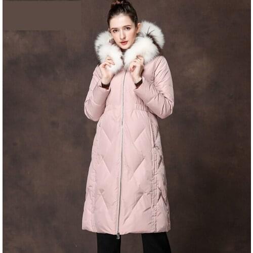 Autumn Winter Coat Women Clothes 2020 Parka Fox Fur Collar Female Korean White Duck Womens Down Jacket Tops ZT3694