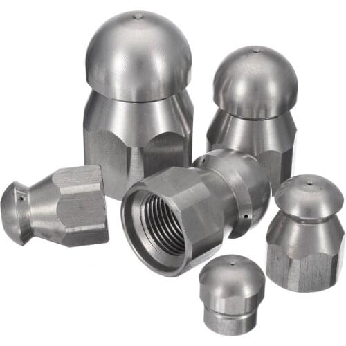 0.5mm-1.2mm 3/8" 1/8" 1/4" 1/2" Pressure Washer Drain Hose Nozzle Sewer Clean Jetter Nozzle for Cold Water Pressure Washer