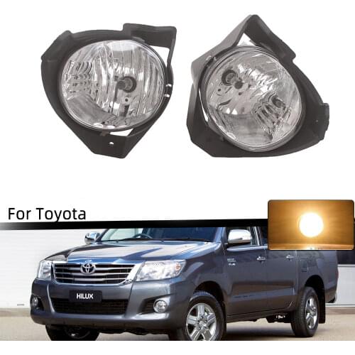 1 pair Fog Lights Fog Light for Toyota Hilux Vigo MK6 2008 2009 2010 2011 Foglights Headlight Car Fog Lamp Halogen Driving Lamp