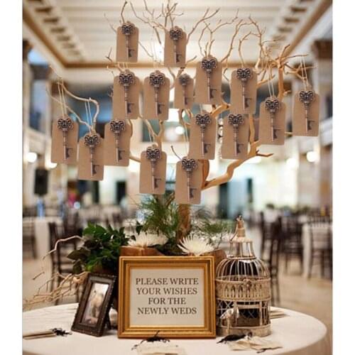 10sets Wedding Gifts for Guests Wedding Souvenirs Decoration Rustic Bottle Opener+Tags Party Favors Event Party Supplies