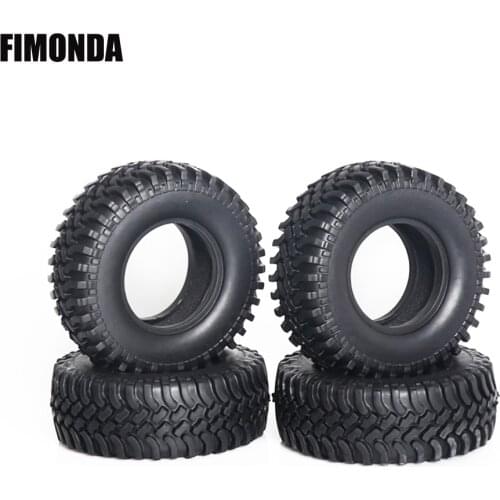 4pcs RC Cars Rubber Tyres 1.9inch 100*36mm Wheel Tires for 1/10 Rock Crawler Axial SCX10 90046 Traxxas TRX4 D90 D110 TAMIYA CC01