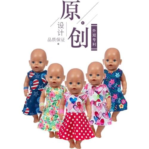 4pcs in 1,Dress Suits Fit For 43cm Born Babies Doll 17 Inch Reborn Doll Clothes