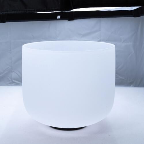 432hz 12 Inch Note C/D/E/F/G/A/B Chakra Frosted Quartz Crystal Singing Bowl For Meditation Yoga Healing