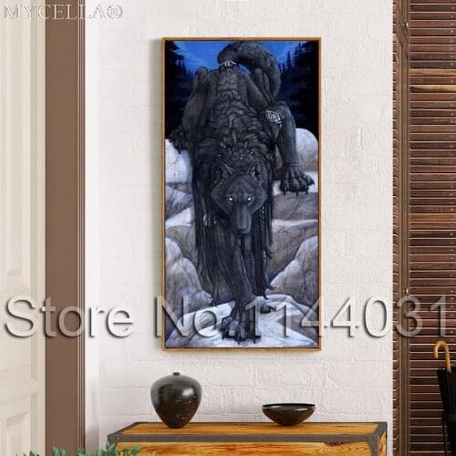 Animals 5D DIY Diamond Painting Black Wolf Beauty Embroidery Full Square Diamond Cross Stitch Rhinestone Mosaic Painting