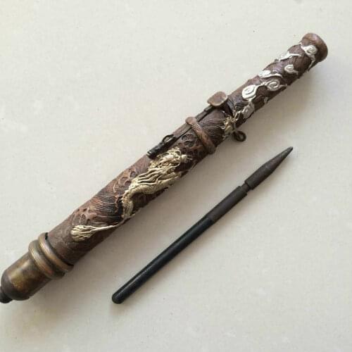 Antique Chinese ancient weapon: gold dragon chainattacker