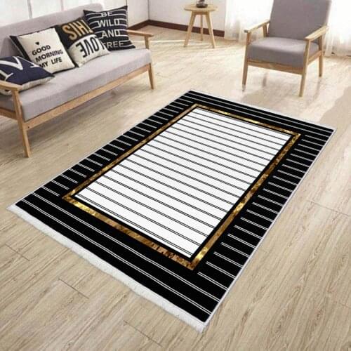 CK509 Decorative Carpet Non-Slip Base Rug Fabric Kitchen Livingroom Accessory Modern Original bedroom decor living room home