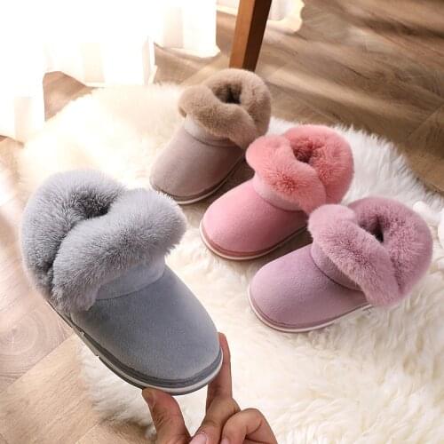 Kids Shoes Boys Boots Winter Children Girls Snow Boots Plus Velvet Thicken Outdoor Keep Warm Short Cotton Boot SBA017