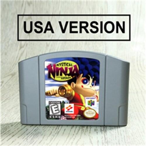 Mystical Ninja Starring Goemon For 64 Bit Game Cartridge USA Version NTSC Format